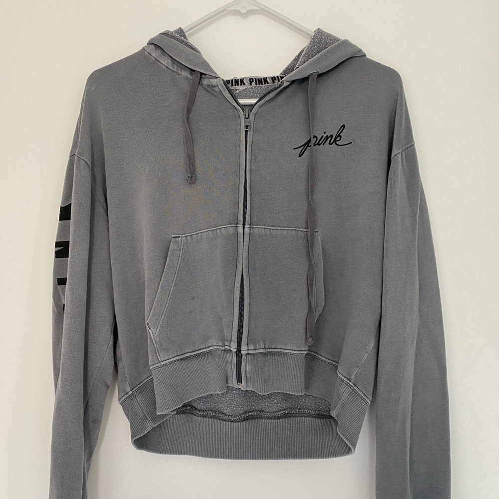 Pink Zip Up Sweatshirt